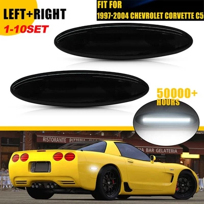 Marcador lateral traseiro LED luz de para-lama fumê Len para 1997-2004 Chevrolet Corvette C5 - Imagem 1 de 4