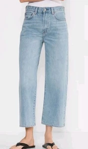 NWT Aritzia Denim Forum The Farrah Hi Rise Wide Jeans Crop Women's Pants 28x27 - Imagen 1 de 13