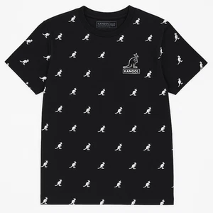 Kangol Mens AOP Game Day Basketball Tee Top T-Shirt in Black/Combo - Picture 1 of 3