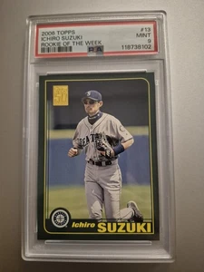 2006 Topps Ichiro Suzuki Seattle Mariners Rookie Of The Week RC #13 PSA 9 Mint - Bild 1 von 2