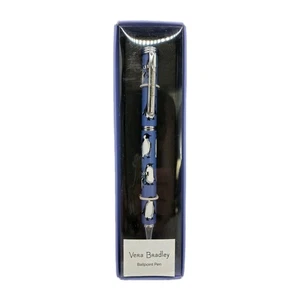 Vera Bradley Blue Penguins NIB Ballpoint Twist Pen TESTED - Picture 1 of 10