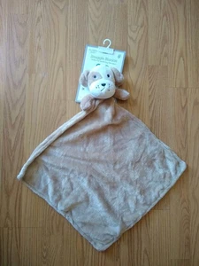 Modern Baby Security Blanket Dog Puppies Tan Brown Lovey Infant Girls Boys NEW - Picture 1 of 3