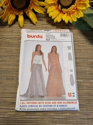 Burda 8467 Sewing Pattern Evening Occasion Dress Size Vintage US 10 to 22 BEE - Image 1 of 4