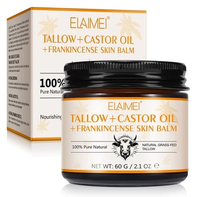 Tallow Castor Frankincense Skin Balm Natural Moisturising Balm for Face Body 60g - image 1 of 4