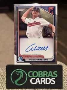 ANDREW WALTERS 2024 BOWMAN CHROME AUTOGRAPH BASEBALL BASE AUTO - Picture 1 of 2