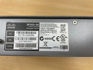 Cisco SF302-08 8-Port 10/100 Managed Switch - No PSU - Picture 1 of 5