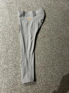 BNWOT Shires Aubrion Albany Full grip Young riders tights Beige Age 5-6 years - Picture 1 of 5
