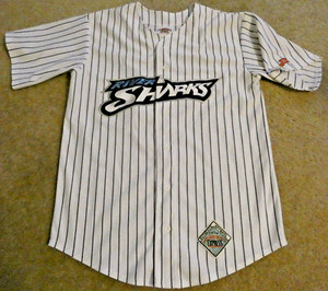 CAMDEN RIVERSHARKS - Authentic GAME Issued JERSEY - Atlantic League - Size 46/48