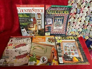 Lot of 5 Misc Cross Stitch Magazines with Patterns/Projects - Picture 1 of 11