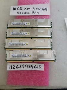 16GB PC DDR DDR2 PC2 PC2-5300F DDR2-667 5300 667 FB ECC-REG 240pin 2RX4 256x4 - Picture 1 of 1