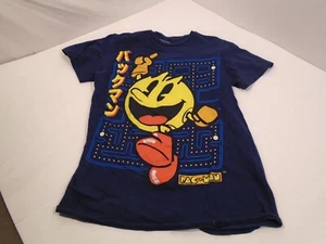 Bandi Namco Japanese Pacman Blue Tee Shirt - Size Small Cotton short sleeve - Picture 1 of 2