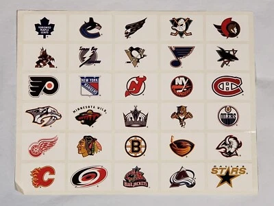 Лист наклеек команды НХЛ LEGO каток 65182stk01 для набора Slammer Stadium 65182 - Изображение 1 из 2