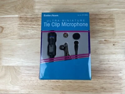 Radio shack Lavalier Condenser Mic omnidirectional Impedance 33-3003 Tie Clip - Image 1 of 3