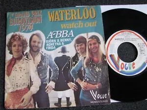 ABBA-Waterloo 7 PS-1974 France-Vogie Records-45.X.3075-Grand Prix Eurovision - Imagen 1 de 2
