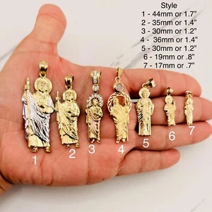 10k Gold Pendant San Judas Saint Jude - Dije en oro San Judas - Picture 1 of 20