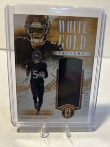 2023 Gold Standard Drake London White Gold Patch /299 SSP Atlanta Falcons