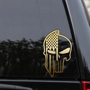 Punisher Spartan American Flag Vinyl Decal Sticker - Picture 1 of 2