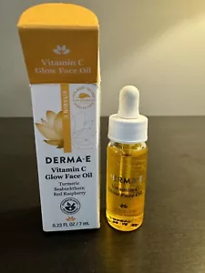 Derma E Vitamin C Glow Face Oil .23 fl oz 7 ml Travel Size NIB - Picture 1 of 4