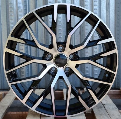 20x9 5X112 Black Machined Face Rims Wheels For Audi A5 A4 A7 Q3 Q5 SQ5 20" Set 4 - Image 1 of 3