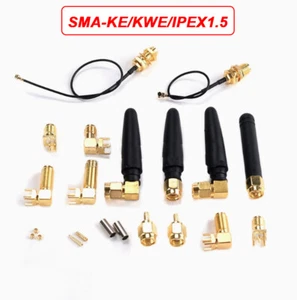 SMA-KE/KWE/IPEX1.5 different versions Adapter Plug to socket Connector/Angle 90° - Zdjęcie 1 z 22