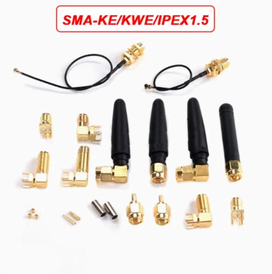 SMA-KE/KWE/IPEX1.5 different versions Adapter Plug to socket Connector/Angle 90° - Image 1 of 4