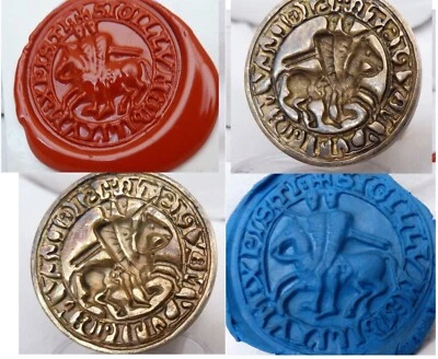 Templer Ritter  Petschaft   Wachssiegel  BRONZE? Messing ? - Bild 1 von 4