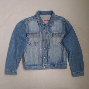Schott NYC Mens Denim Trucker Jacket Size L 100% Cotton Short Blue - Picture 1 of 21
