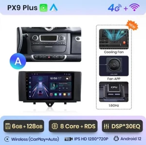 Autoradio Smart Fortwo 451  2011-2015 6G+128GB 8Core 4G+Wifi AndroidAuto-CarPlay - Foto 1 di 9
