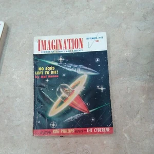 Imagination 9/1953-Greenleaf-retro style rocket cover-pulp fiction-Hal Annas-VG - Picture 1 of 4