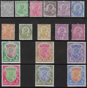 INDIA 1911-23. 17 OF 19 VALUES FRESH MH. SINGLE STAR WMK. SG. 152 - 191. (C450) - Picture 1 of 2
