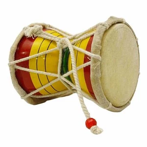 Indian Musical Instruments Damaru Meditation Kirtan Shiv Damroo Percussion 5Inch - Picture 1 of 4