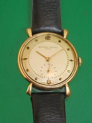Oro Rosa 18k Vacheron Constantin Vintage 1948 Cal. Reloj 458/3B Tear Drop Lugs Foto 1 de 4