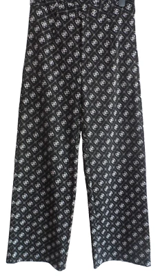 Sisters and Seekers Black Pattern Stretch Pants Size UK10, Unused, Trousers, Jog - Image 1 of 4