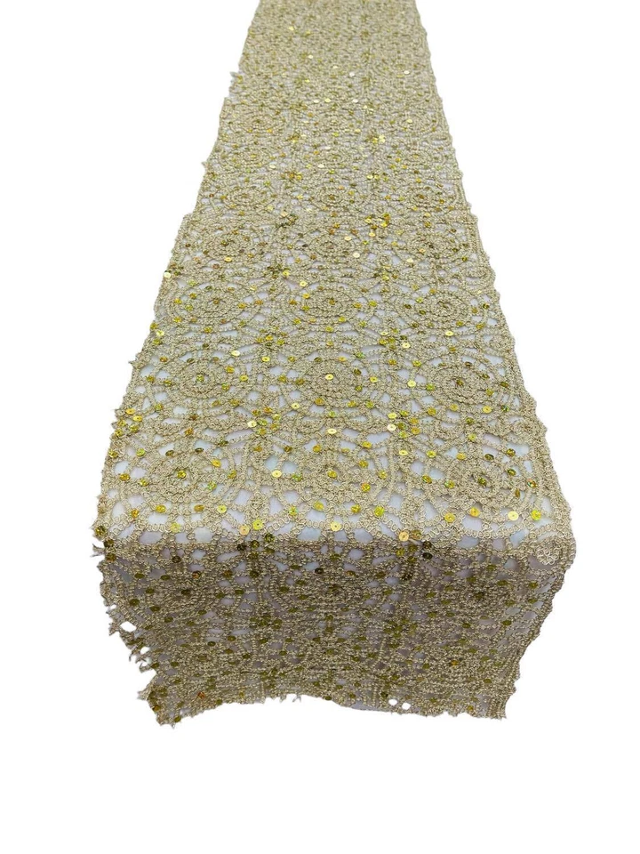 Spider Sequins Design Table Runner - 12" x 90" Sequins Runner (Pick A Color) - Image 1 of 1