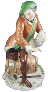 Nymphenburg Porcelain Market Fish Vendor Figurine Figure Porzellan Markt Figur - Picture 1 of 10