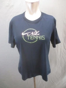 NIKE FIT DRY Size L(12/14) Girl Blue Crew Neck Short Sleeve Athletic T-Shirt 668 - Picture 1 of 9
