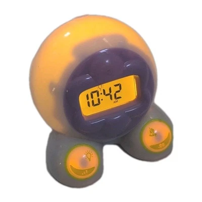 OK to Wake! Mirari Children’s Clock Night Light Purple & White - Image 1 of 4