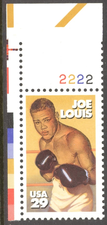 Scott 2766, the 1993 29¢ Joe Louis Issue - MNH Plate Number Single - Image 1 of 1