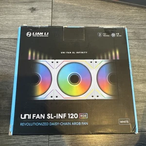 Lian Li SL-Infinity 120mm white Case Fan, 3-Pack With Controller - Picture 1 of 3