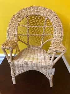 Sillón My Twinn Doll 1996 original vintage tejido de mimbre muebles de ratán - Imagen 1 de 12