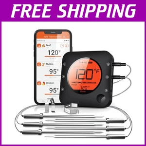 Wireless Digital Grill Thermometer LCD Display - Picture 1 of 9