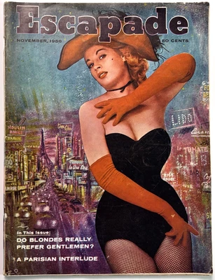 ESCAPADE Magazine (Nov 1956) DANE ARDEN Lauren Arvelle Vintage Pinup Girlie Foto 1 de 4