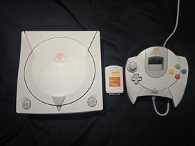 SEGA Dreamcast - White - with controller and mem card - NO wires