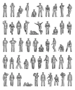 ION Models U350-001 1/350 US Navy Chilling on Deck 3d printed resin 74 figures - Picture 1 of 7