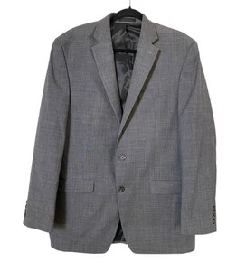CHAPS Mens Gray Blazer Sportscoat Wool Blend Size 42L Career Business - Picture 1 of 7