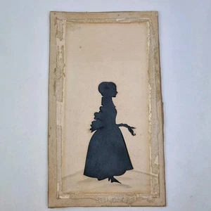 Antique 19thC Cut Silhouette Portrait Of A Young Girl - Picture 1 of 9