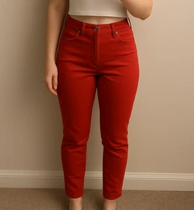 Primark Denim Co Red Stretch Skinny Jeans – Size 12 – C35 - Picture 1 of 5