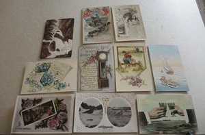 10 ATTRACTIVE BIRTHDAY FRIENDSHIP POSTCARDS 1908-1910 #11 - Picture 1 of 2