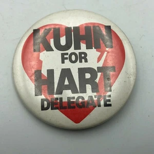 1980s Kuhn For Gary Hart Delegate Badge Button Pin Pinback Vintage K1  - Picture 1 of 12