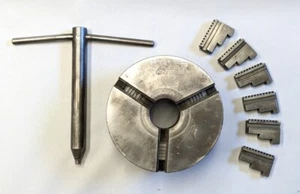 Cushman 6" Lathe 3 Jaw Chuck w/ 6 Jaws off a Monarch 10EE ~ D1-3 Mounting (5851 - Picture 1 of 8